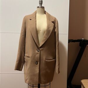 CLEARANCE SALE - H&M Long blazer/light jacket - camel/beige size small